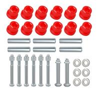 Golf cart rear leaf spring bushing kit with Polyurethane Bushing and Sleeves for EZGO TXT & Medalist 1994-up, Club Car DS 1981-up GolfCart Suspension Replaces Parts 70289-G02 70291-G01 14158-G1 (red)