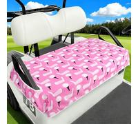 Golf Cart Seat Covers Club Car Golf Cart Accessories, Pink Golf Carts Seat Towel Blanket for Women, Cute Golf Seat Covers for Club Car and More 2-Seat Golf Cart Decorations Golfer Gifts, 52"x 32"
