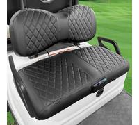 Golf Cart Seat Covers Compatible with Yamaha Drive G29 2007-2016 and 2017+ Drive 2 Carts, Made Thick Premium Marine Leather with Custom Diamond Stripe Soft Comfortable/Anti-Scratch/Anti-Fading
