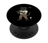 Golf Cat Dad Men Golfing Golfer Club Balls Putting Funny Pop PopSockets Adhesive PopGrip
