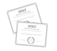 Golf Certificate of Excellence Award 50pk 8.5x11” 1st Place Tournament Most Improved Player Instructor Participation School Sports Winner Achievement