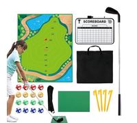 Golf Chip Set: 120x150cm Sticky Practice Mat Golf Game for Kids Interactive Putting Target Training Equipment | Indoor Outdoor Backyard Learning