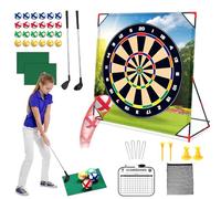 Golf Chipping Game, 136.5X138x92cm Golf Play Mat, Educational Interactive Putting Mats Set, Outdoor Toys for Training Camp Indoor A