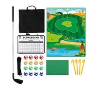 Golf Chipping Game, Kids Sticky Golf Chipping Game Set, Sticky Practice Mat with Club Putting Green Training Equipment for Beginner Adults Family