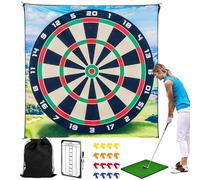Golf Chipping Game Set Golf Practice Hitting Mats Game Dart Pattern Golf Game Mat with 12 Golf Balls Casual Golf Game Golf Skills Props for Indoor Outdoor