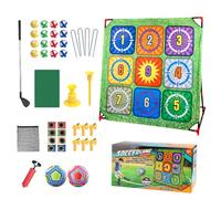 Golf Chipping Game Set - Golf Practice Mat Indoor Putting Set | Educational Training Aid Outdoor Toys with Accessories for Backyard Golfers Yard Kids Fathers Teen Adults Men Party