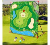 Golf Chipping Game Set,Golf Training Mat Set,ABS/Flannel With 24 Balls And 2 Clubs Suitable For Lovers And Beginners,for Home Backyard Office Indoor Outdoor
