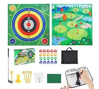 Golf Chipping Game Set With Dartboard Target Mat & 20 Balls | Indoor & Outdoor Golf Training Aid | Fun Practice Equipment For Garden, Backyard, Parties