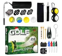 Golf Christmas Advent - Christmas Countdown Calendar For Golfers, Countdown Advent Calendars With Survival Gear Fishing Kit For Boys Teen, Mens Calendars With Golf Ball | Accessories Practical Tool Ki