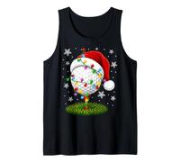Golf Christmas Lights Festive Santa Hat Golf Sports Golfer Tank Top