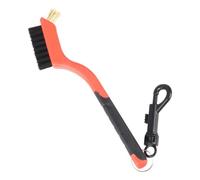 Golf Cleaning Brush, Double Sided Tool - Nylon Steel Bristles, Compact Design, Portable Ergonomic Club Cleaning for Men and Women, Multi-Purpose Dirt Removal Course, Exercise Training