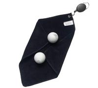 Golf Cleaning Towel - Soft Microfiber Wipe Cloth, Fine Fiber Rag with Retractable Hook | Ideal for Clubs Balls Bag Clip Attachment Quick Drying Dirt Removal Moisture Absorption and Course Play