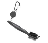 Golf Club Brush Cleaner Multifunctional Nylon Steel Dual s Telescopic Lanyard Hook Ergonomic Design for Golf Clubs Shoes Red Green Blue Black Grey Pink Yellow Orange (Grey)