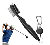 Golf Club Brush Ergonomic Handle Cleaner with Retractable Pull Cord - Sports Accessories for Maintenance Exercise Travel
