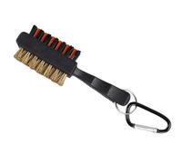 Golf Club Brush Groove Cleaner Tools Dual Sided,Golf Golf Club Bag Accessories Cleaning Brushes Metal Nylon Portable Pocket Durable for Irons Balls Spike Easy Attach to Golf Bag (1 Pack)