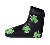 Golf Club Church - Putter Cover, PU Leather Mallet Cover | Lucky Clover Pattern Protective Equipment for Golf Accessories, Gift for Family Friends, Sports Equipment