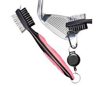 Golf Club Cleaner Ergonomic Handle Cleaner with Retractable Pull Cord, Sports Accessories for Golf Course Tournament Changing Room Indoor Training Bag