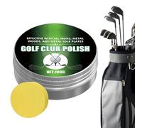 Golf Club Cleaner Kit - 100g Portable Polishing Paste with Sponge, Scratch Remover Aid with Grip, Gentle Formula Blend with Strength, Course Gear Balance, Outdoor Practice Use for Training Game