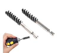 Golf Club Cleaning Brush 2 Piece Stainless Steel Scouring Tool | Club head wire brush for cordless screwdriver, head and shaft care, for men and women golfers, on the golf course and at