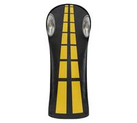 Golf Club Cover Set Deer Headlights Road Markings Headcovers with Interchangeable No. Tags for Hybrid Golf Drivers for Men