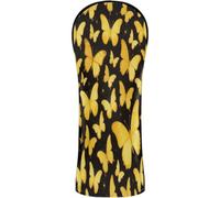Golf Club Cover Set Headcover with Interchangeable No. Tags for Woods and Driver Fairway Hybrid Golden Butterfly Glitters Flying Insect Animal