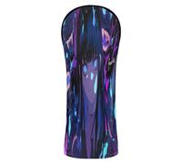 Golf Club Cover Set Headcovers with Interchangeable No. Tags for Driver, Fairway Wood Hybrid Dark Demon Anime