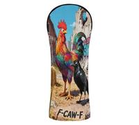 Golf Club Cover Set Headcovers with Number Tag for Driver Fairway Hybrid Wood Colorful Rooster Raven Ruins F-caw-f Pattern