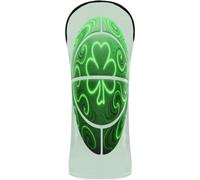 Golf Club Cover Set Premium Leather Accessories with Interchangeable No. Tags for Driver, Fairway Wood Hybrid Basketball Shamrock Lucky Clover Irish St Patrick's Day