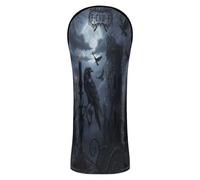 Golf Club Cover Set Premium Leather Accessories with Interchangeable No. Tags for Woods and Driver Fairway Hybrid Gothic Castle Raven F-caw-f Pattern