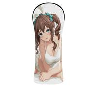 Golf Club Cover Set Premium Leather Accessories with Number Tag for Driver, Fairway Wood Hybrid Bunny Anime Girl