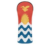 Golf Club Cover Set Premium Leather Accessories with Number Tags for Driver Fairway Wood Hybrids National Flag of Kiribati