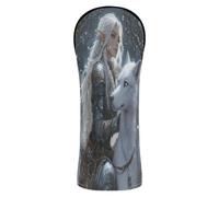 Golf Club Cover Set Premium Leather Headcovers with Interchangeable No. Tags for Driver & Fairway Woods Game Anime Winter Playroom Wolf