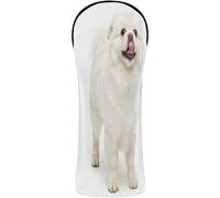 Golf Club Cover Set Premium Leather Waterproof Headcover with Interchangeable No. Tags for Driver Fairway Wood Hybrids Happy Border Collie Fuzzy Maine Coon Pet Festival