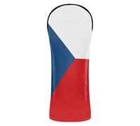Golf Club Cover Set Pu Leather with Interchangeable No. Tags for Woods and Driver Hybrid National Flag of The Czech Republic
