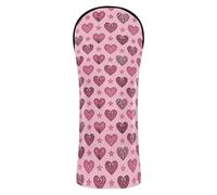 Golf Club Cover Set Waterproof Headcover with Interchangeable No. Tags for Driver Hybrid and Fairway Woods Mcbling Aesthetic Blush Heart Star Leopard Zebras