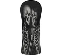 Golf Club Cover Set Waterproof Headcovers with Interchangeable No. Tags for Driver, Woods and Hybrid Mini Dia De Los Muertos Sugar Skull - Romantic Skeletons Couple