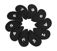 Golf Club Covers - 10 Piece Embroidered Club Labels Set for Iron Woods, Hybrid - Durable and Stylish Golf Labels for Drivers, Woods and Hybrids