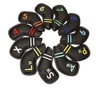 Golf Club Covers 11Pcs Magnetic Golf Iron Headcover PU Irons Head Cover Protector Club Case Golf Head Covers