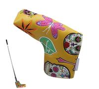 Golf Club Covers - 17x8.5x12.5cm Magnetic Putter Protector, Embroidery Design Cartoon Club Head Shield | Stylish Golf Accessories for L-Shaped Putters Men Women Outdoor Sport Game Equipment