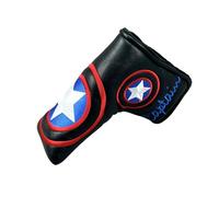 Golf Club Covers 1pc Golf Putter Cover PU Leather Golf Club Cover Putter Cover Protector With Magnet Closure Golf Head Covers(Black)