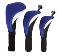 Golf Club Covers | 3 Pieces Mesh Protective Case | Long Neck Golf Driver Head Covers | for Men Women Sports Lovers for Course & Practice