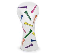 Golf Club Covers Colorful Tee Driver Cover Fairway Wood Headcover Hybrid Cover Leather 3 Wood Headcovers Mallet Putter Headcover Blade Putter Cover for Most Brands