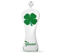 Golf Club Covers Embroidery Green Lucky Clover Fariway Wood Headcover 3 Wood Head Cover Leather Golf Headcover for Most Brand (for Fariway Wood)