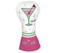 Golf Club Covers for Men Women Pink PU Leather Driver Headcover, 19th Hole Golf Head Covers for Woods and Driver, Funny Golf Accessories for Golf Fan Golfers Golf Lovers Birthday Cristmas Gift
