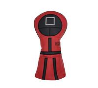 Golf Club Covers Golf Club #1#3#5 Wood Headcovers Driver Fairway Woods Cover PU Leather Head Covers Set Protector Red Golf Head Covers(Driver)