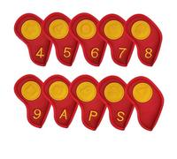 Golf Club Covers Golf Club #1#3#5 Wood Headcovers Driver Fairway Woods Cover PU Leather Head Covers Set Protector Red Golf Head Covers(Iron-01)
