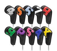 Golf Club Covers Golf Iron Club Head Covers Set Headcovers Fits For All Iron Wedges -Big Number -Long Neck- Black/White Pu 10pcs/Pack Golf Head Covers(3)