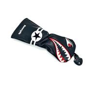 Golf Club Covers Golf PU Leather Wood Head Cover Driver Fairway Hybrid Shark Cartoon Pattern Club Protective Sleeve(Hybrid)