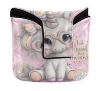 Golf Club Covers Magnetic Closure Golf Putter Headcovers for Mallet Square PU Leather Just A Girl Who Loves Fantasy Horse