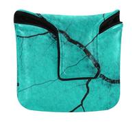 Golf Club Covers Magnetic Closure Putter Headcover for Mallet Square Waterproof PU Leather Teal Rocks Country Chic Western Trendy